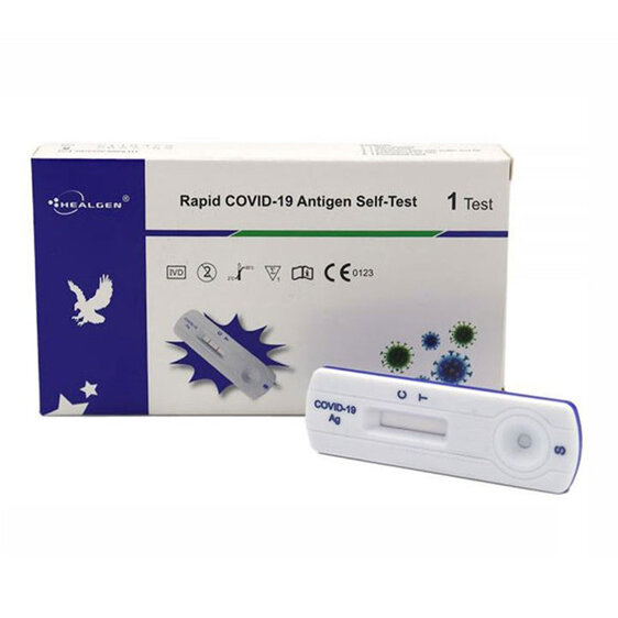 Healgen Rapid Covid-19 Antigen Self Test. Single Pack RAT test.