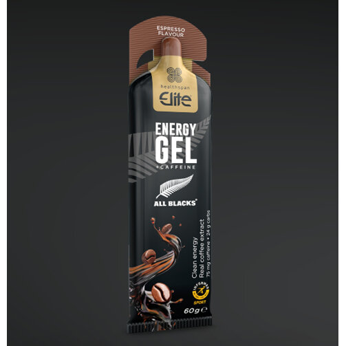 Healthspan Elite 50% OFF!, All Blacks Energy Gel Espresso + Caffeine 60g Sachet