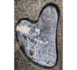 Heart Gua Sha Plate Sodalite