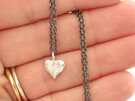 heart sweetheart sterling silver oxidised necklace lily griffin nz jewellery