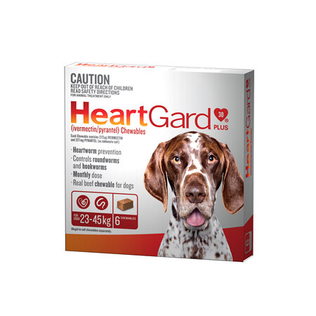 HeartGard PLUS For Large Dogs, 23-45 kg 6 pack