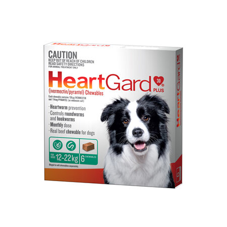 HeartGard PLUS For Medium Dogs, 12-22 kg 6 pack