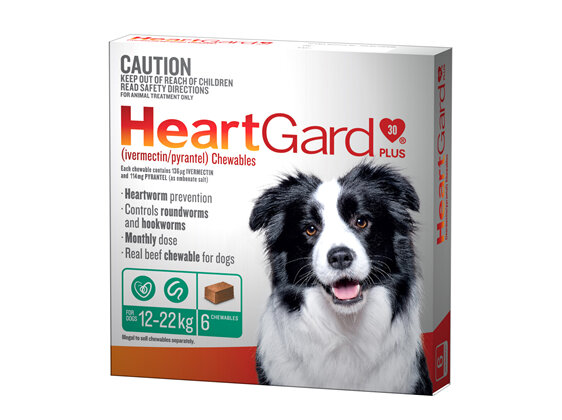 HeartGard PLUS For Medium Dogs, 12-22 kg 6 pack