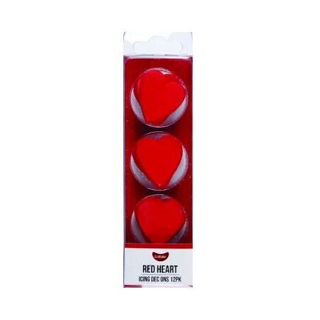 Hearts decorations - 12 pack