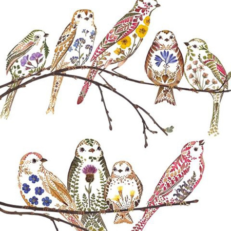 Helen Ahpornsiri Wildflower Sparrows Card