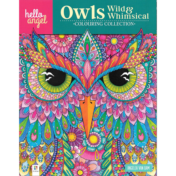 Hello Angel Colouring Book Owls Wild & Whimsical