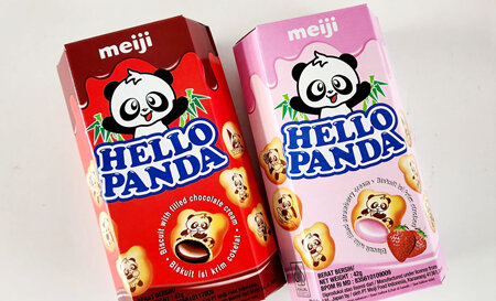 Hello Panda Strawberry and Chocolate Biscuits