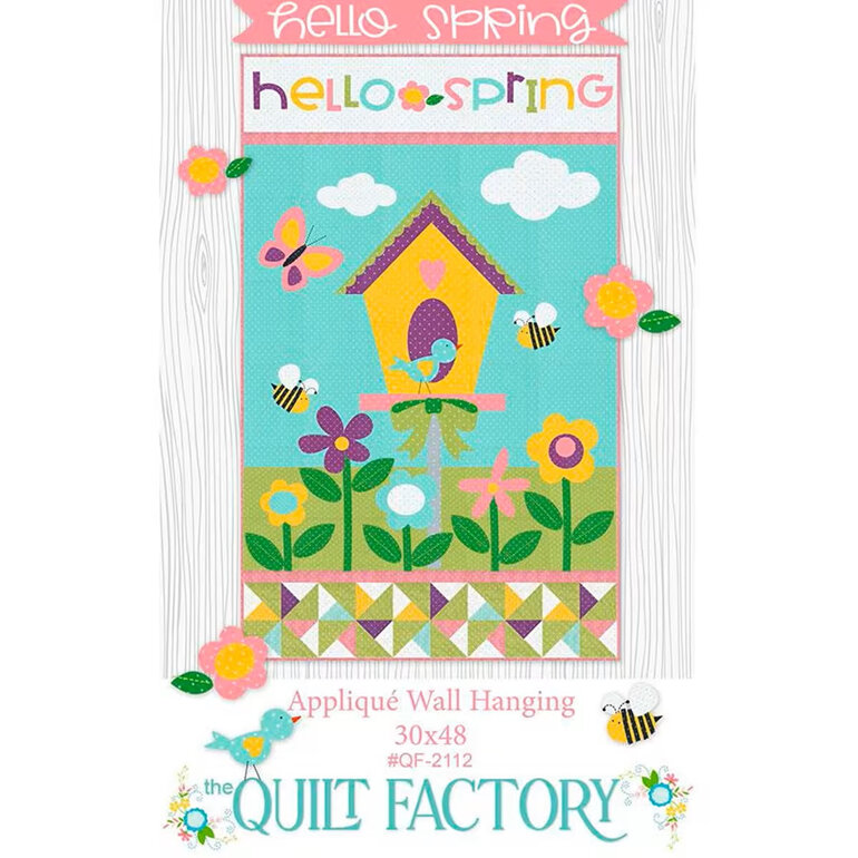 Hello Spring Applique Wall Hanging by Deb Grogan of The Quilt Factory