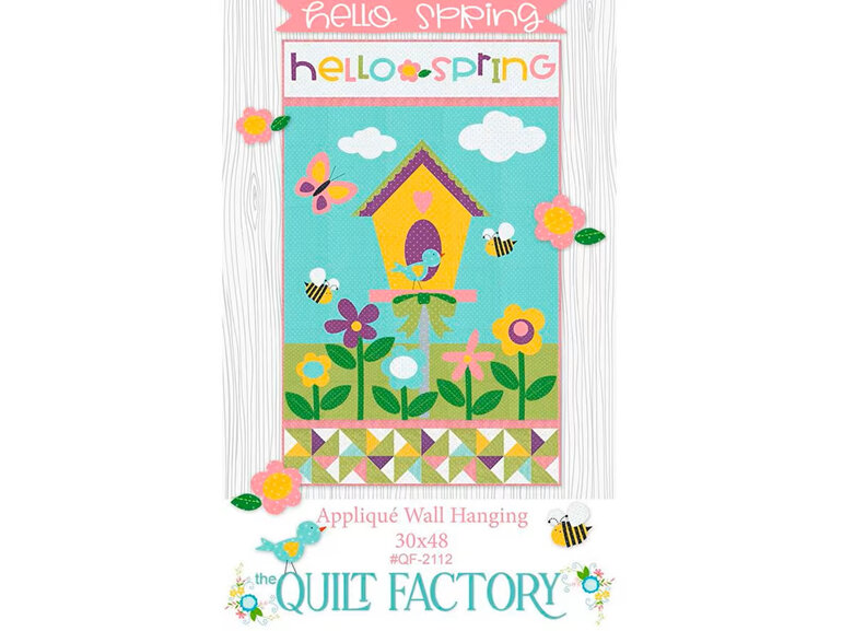 Hello Spring Applique Wall Hanging by Deb Grogan of The Quilt Factory