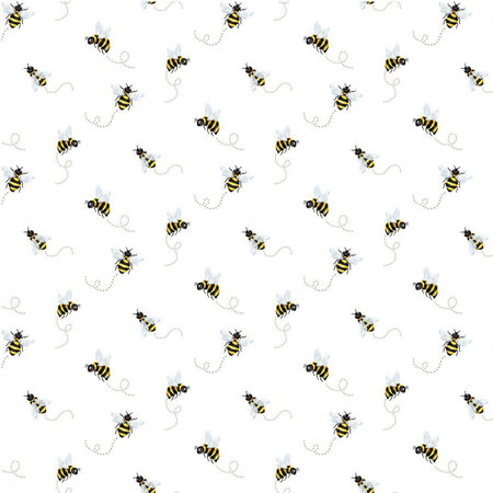 Hello Sunshine Bee Swirl White 10169-White
