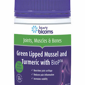 Henry Blooms Green Lipped Mussel and Turmeric with BioP 100 Vege Capsules