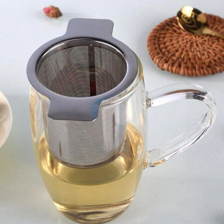 Herbal Tea Infuser with Lid - Stainless Steel