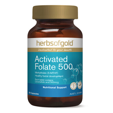 HERBS OF GOLD ACTIVATED FOLATE 500 60 CAPSULES
