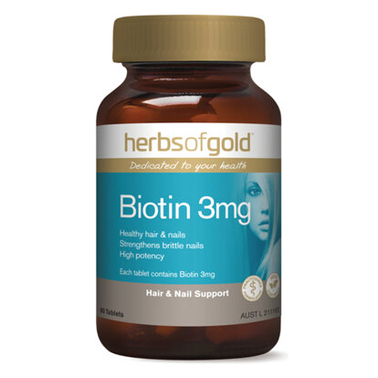 HERBS OF GOLD Biotin 3Mg 60 TABLETS