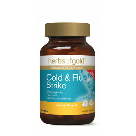 HERBS OF GOLD Cold And Flu Strike 30 TABLETS