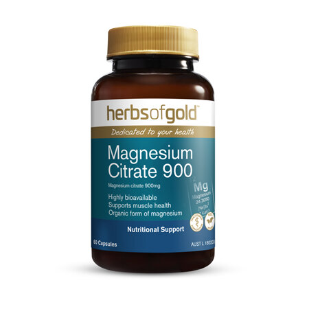 HERBS OF GOLD Magnesium Citrate 900 60 CAPSULES