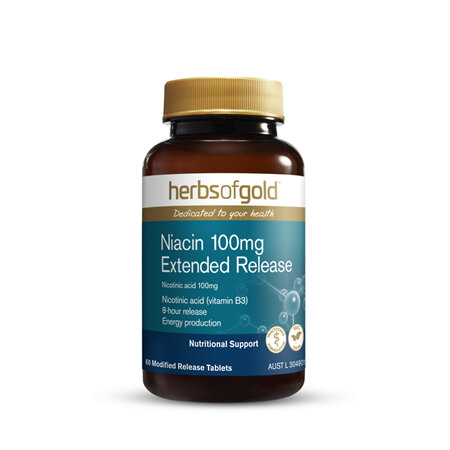 HERBS OF GOLD Niacin Extended Release 100Mg 60 TABLETS
