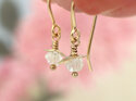Herkimer diamond quartz April birthstone 9k gold earrings lilygriffin nz jewelry