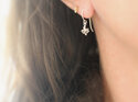 Herkimer diamond quartz April birthstone earrings lily griffin nz jewellery
