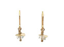 Herkimer diamond quartz April birthstone gemstone gold earrings lilygriffin nz