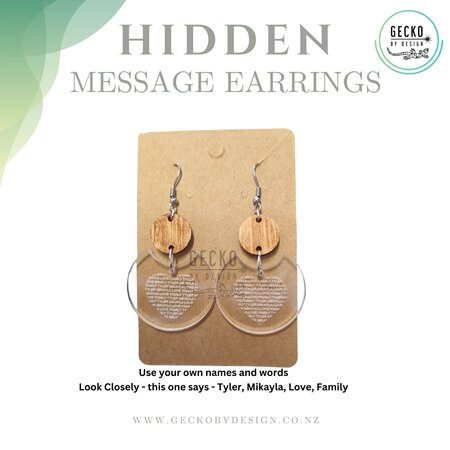 Hidden Message Earrings