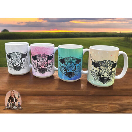 Highland Cow Mug Designs
