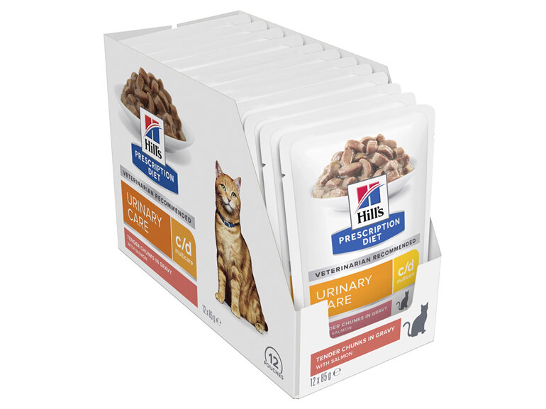 Hill's Prescription Diet c/d Multicare Chicken Cat food pouches, 85g, 12 Pack