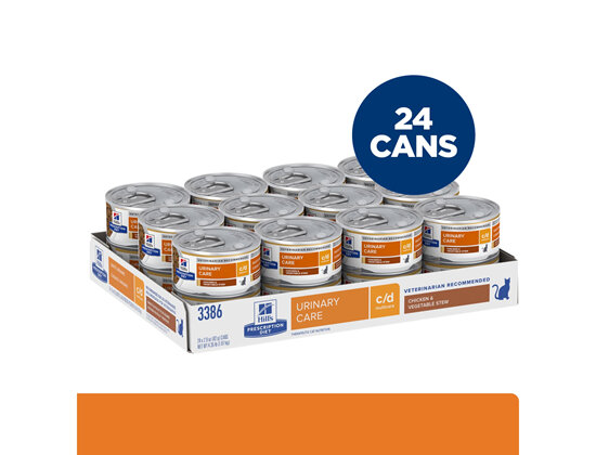 Hill's Prescription Diet c/d Multicare Urinary Care Chicken & Vegetable Stew Canned Cat Food 24x82g