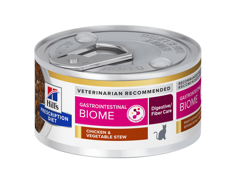 Hill's Prescription Diet Gastrointestinal Biome Digestive/Fibre Care Stew Canned Cat Food 24x82g