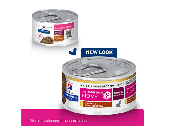 Hill's Prescription Diet Gastrointestinal Biome Digestive/Fibre Care Stew Canned Cat Food 24x82g