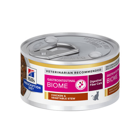 Hill's Prescription Diet Gastrointestinal Biome Digestive/Fibre Care Stew Canned Cat Food 24x82g