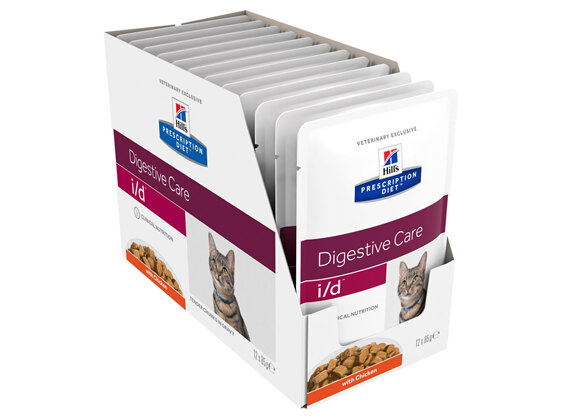 Hill's Prescription Diet i/d Digestive Care Chicken Cat food pouches