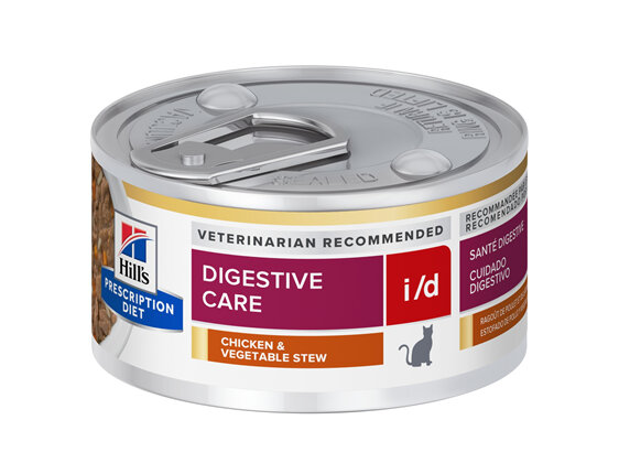 Hill's Prescription Diet i/d Digestive Care Chicken & Vegetable Stew Canned Cat Food 24x82g