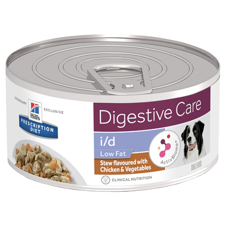 Hill's Prescription Diet i/d Low Fat Digestive Care Chicken & Vegetable Stew Canned Dog Food 24x156g