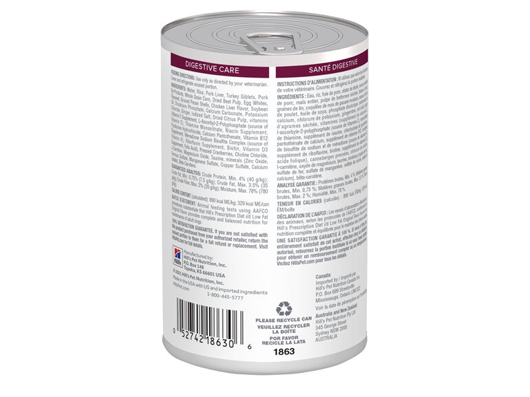 Hill's Prescription Diet i/d Low Fat Digestive Care Canned Dog Food