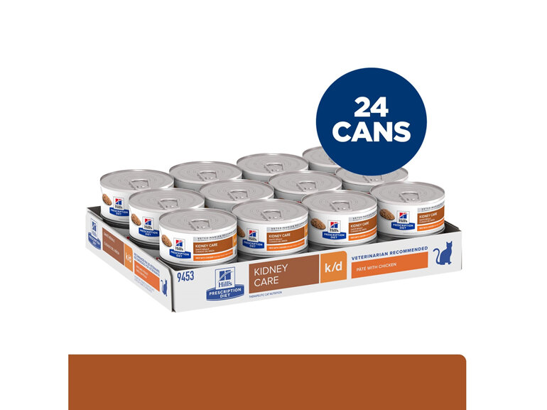 Hill's Prescription Diet k/d Kidney Care Chicken & Vegetable Stew Canned Cat Food 24x82g