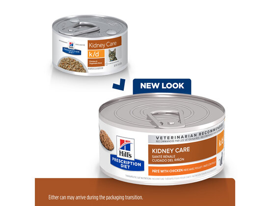 Hill's Prescription Diet k/d Kidney Care Chicken & Vegetable Stew Canned Cat Food 24x82g