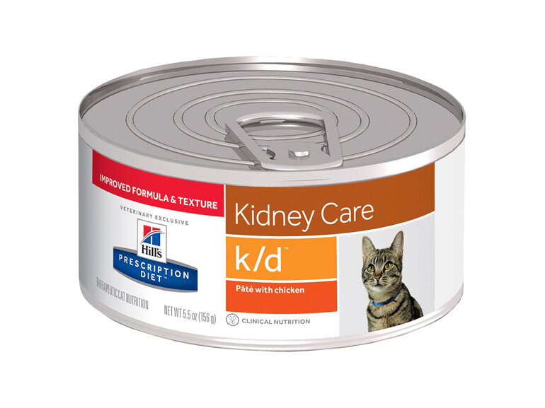 Hill's Prescription Diet k/d Kidney Care Pâté with Chicken Canned Cat Food 24x156g