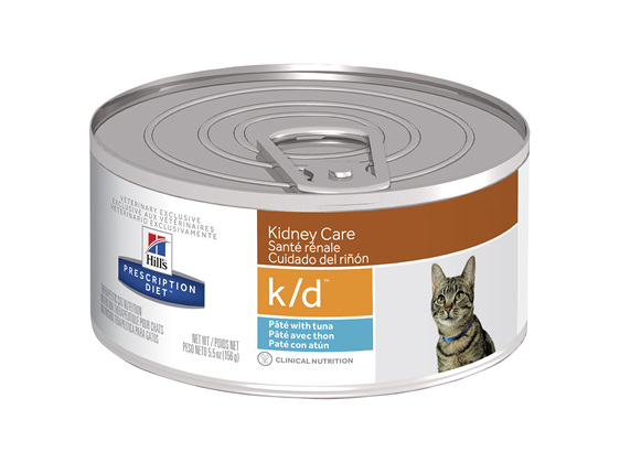 Hill's Prescription Diet k/d Kidney Care Pâté with Tuna Canned Cat Food 24x156g