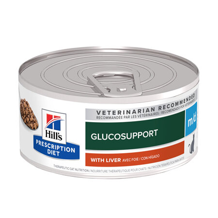 Hill's Prescription Diet m/d GlucoSupport with Liver Flavour Canned Cat Food 24x156g