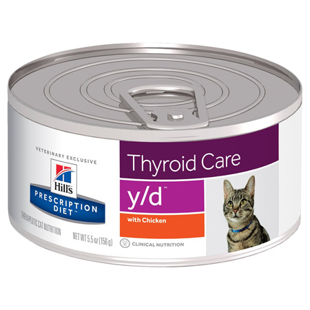 Hill's Prescription Diet y/d Thyroid Care Canned Cat Food, 156g, 24 Pack