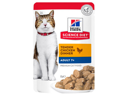 Hill's Science Diet Adult 7+ Chicken Cat Food pouches