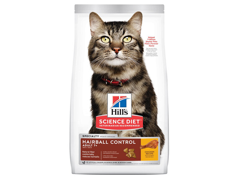 Hill's Science Diet Adult 7+ Hairball Control Senior Dry Cat Food