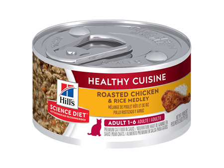 Hill's Science Diet Adult Healthy Cuisine Chicken & Rice Medley Canned Cat Food, 79g, 24 Pack