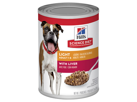 Hill's Science Diet Adult Light Liver Canned Dog Food, 370g, 12 pack