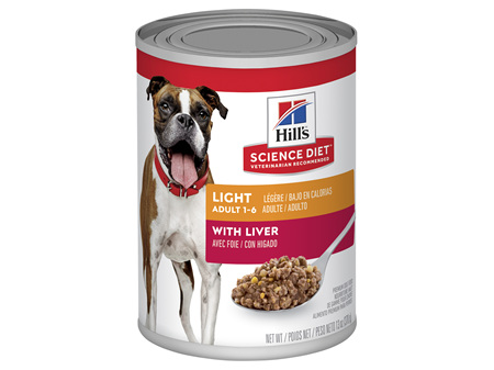 Hill's Science Diet Adult Light Liver Canned Dog Food, 370g, 12 pack