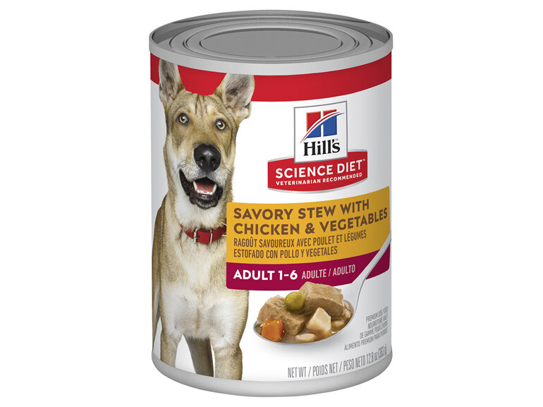 Hill's Science Diet Adult Savory Stew Chicken & Vegetables Canned Dog Food, 363g, 12 pack