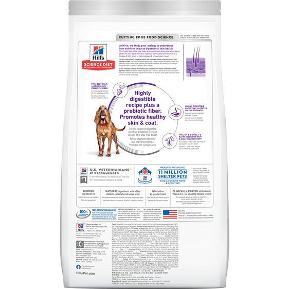 Hill's Science Diet Adult Sensitive Stomach & Skin Large Breed Dry Dog Food 13.6kg