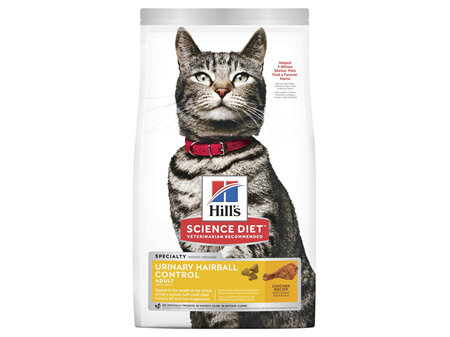 Hill's Science Diet Adult Urinary Hairball Control Dry Cat Food Chicken