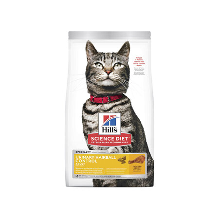 Hill's Science Diet Adult Urinary Hairball Control Dry Cat Food Chicken